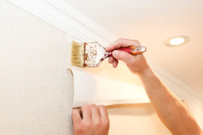 Pose de papier peint à Oison — revêtements muraux et toiles de verre